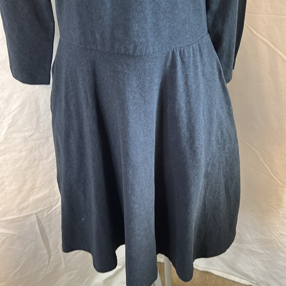 PACT SUSTAINABLE FIT AND FLAIR 95% ORGANIC COTTON 3/4 SLEEVES GREY SZ S DRESS - Picture 4 of 14
